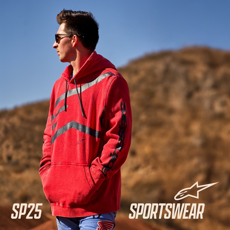 Bluza z kapturem Alpinestars Unbound czerwona