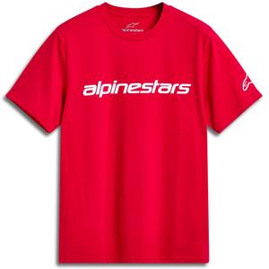 Koszulka Alpinestars Linear Wordmark 2.0 CSF czerwono-biała