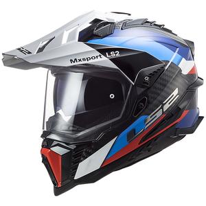Kask motocyklowy enduro LS2 MX701 C Explorer Frontier czarno-niebieski