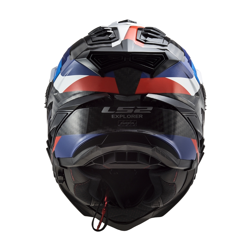Kask motocyklowy enduro LS2 MX701 C Explorer Frontier czarno-niebieski