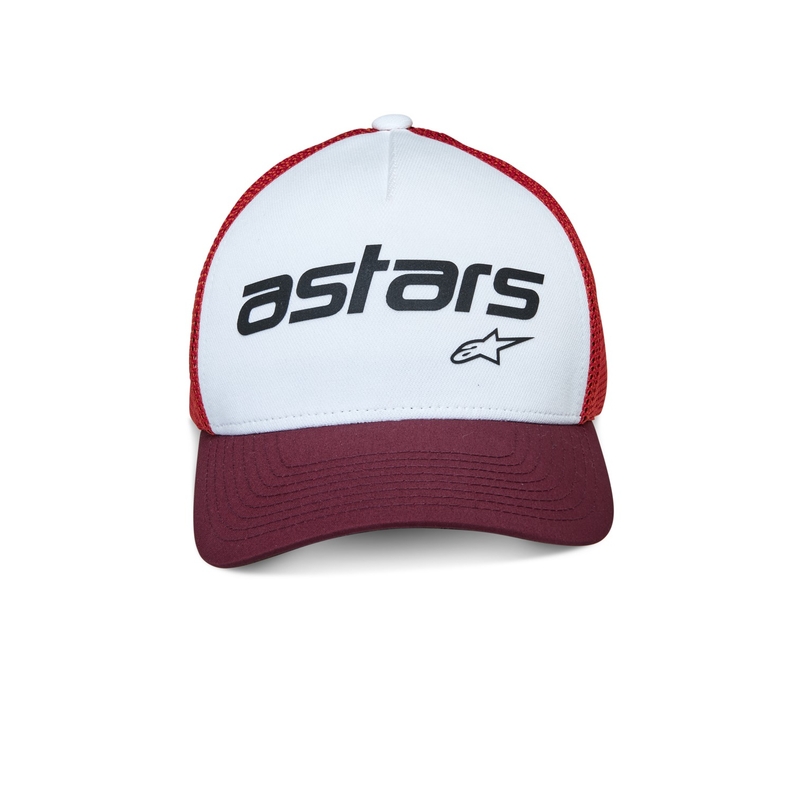 Czapka Alpinestars Vital Trucker Cap biało-brązowo-czerwono-pomarańczowa