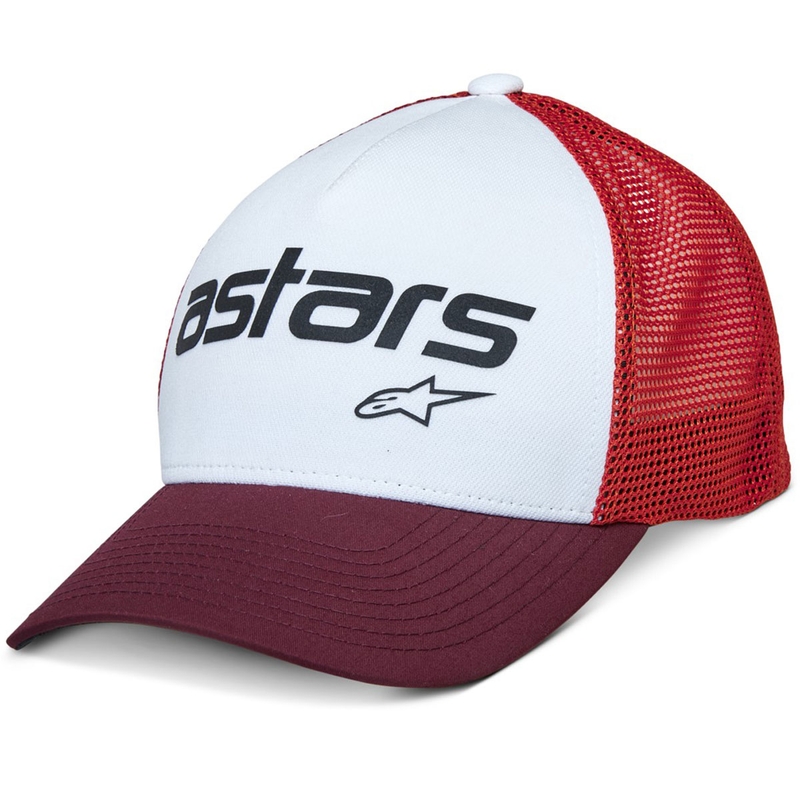 Czapka Alpinestars Vital Trucker Cap biało-brązowo-czerwono-pomarańczowa