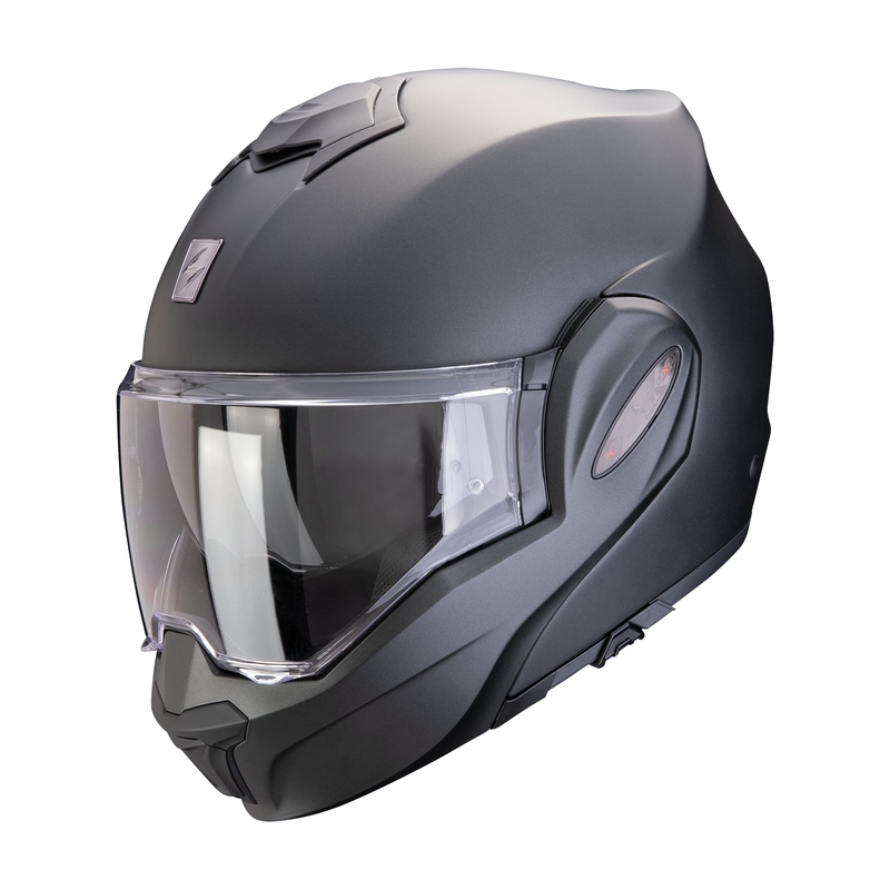 Překlápěcí přilba Scorpion EXO-TECH EVO PRO SOLID perleťově matná černá - II. jakość