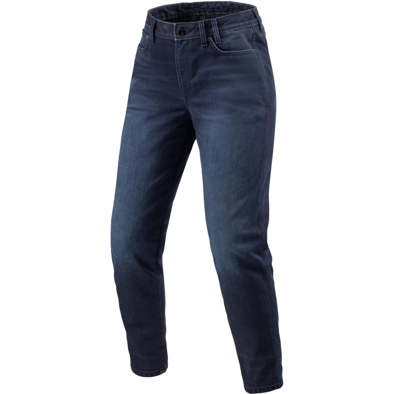 Revit Harper Tapered Jeansy motocyklowe damskie - sprany ciemnoniebieski