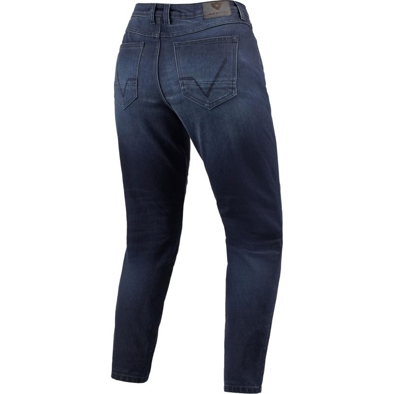 Revit Harper Tapered Jeansy motocyklowe damskie - sprany ciemnoniebieski