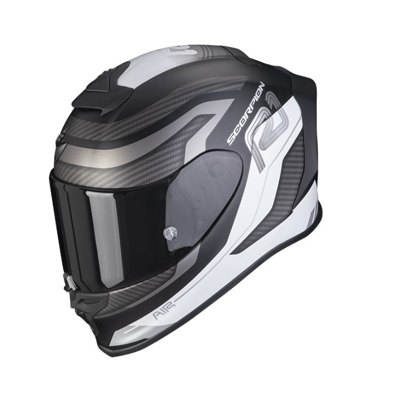 Kask motocyklowy integralny SCORPION EXO-R1 EVO AIR VATIS czarno-biały - II. jakość