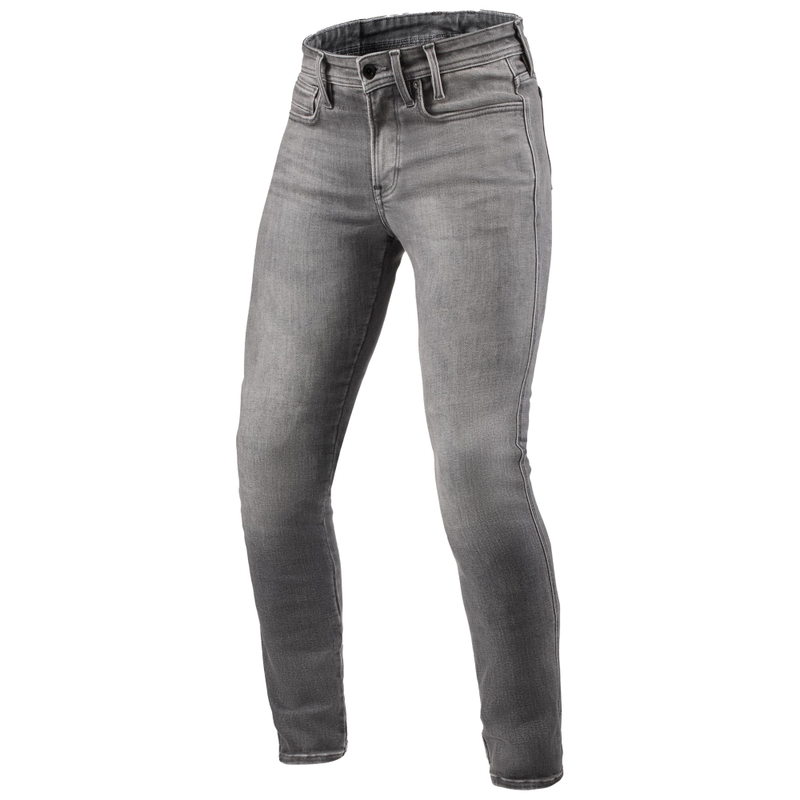 Revit Piston 3 Skinny Long Motocyklowe Jeansy Washed Grey
