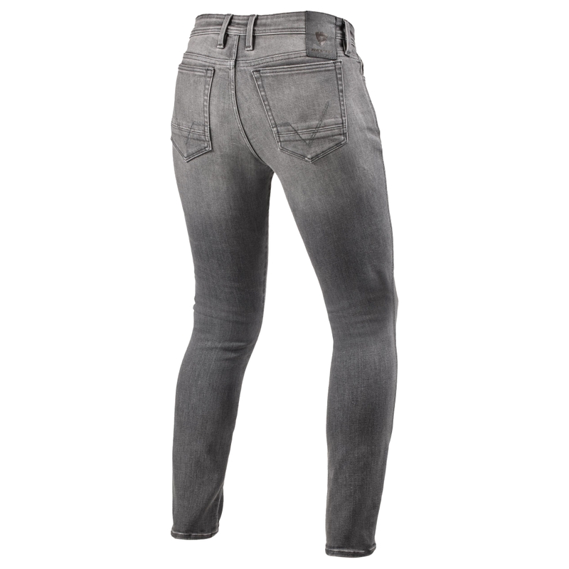 Revit Piston 3 Skinny Long Motocyklowe Jeansy Washed Grey