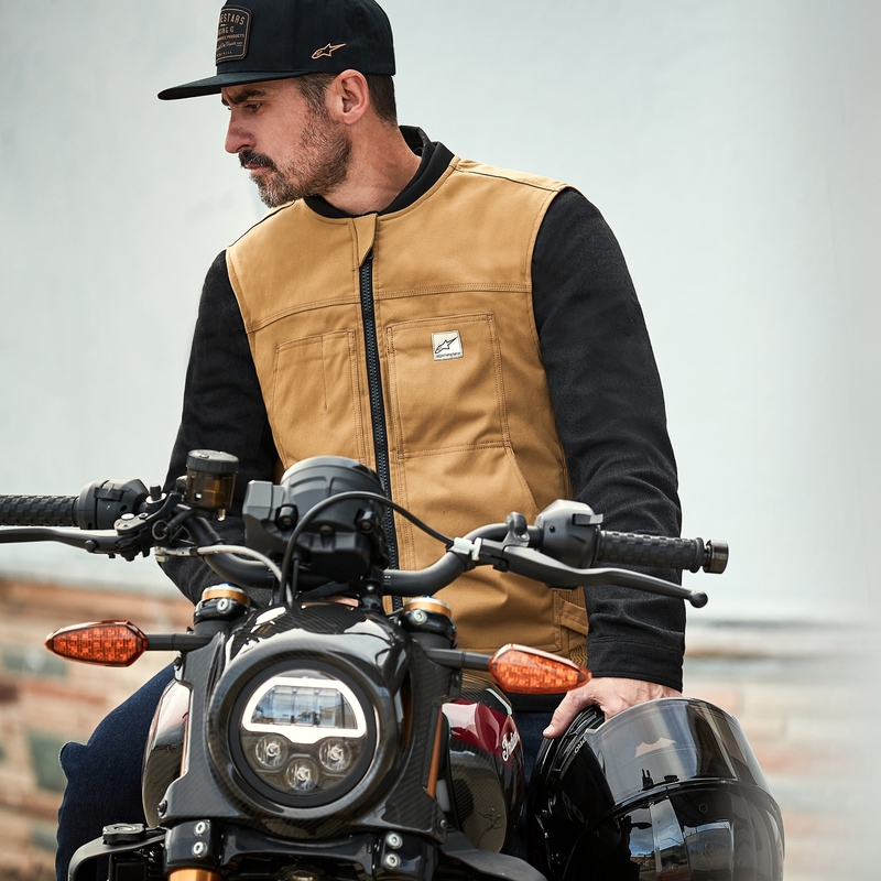 Kamizelka z poduszką powietrzną Alpinestars Tech-Air®3 V2 Canvas system beżowa