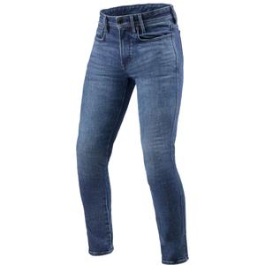 Revit Piston 3 Skinny Motocyklowe Jeansy Sprane Niebieskie