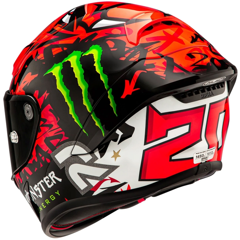 Kask motocyklowy integralny HJC RPHA 1 Quartararo Replica II MC1 czerwono-czarno-biało-zielony