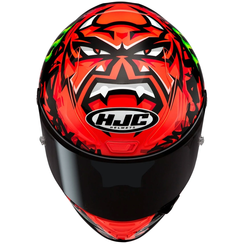 Kask motocyklowy integralny HJC RPHA 1 Quartararo Replica II MC1 czerwono-czarno-biało-zielony