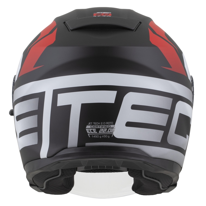 Cassida Jet Tech 2.0 RoTo Kask motocyklowy otwarty matowy czarno-czerwono-biały