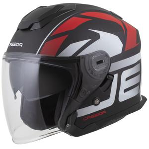 Cassida Jet Tech 2.0 RoTo Kask motocyklowy otwarty matowy czarno-czerwono-biały