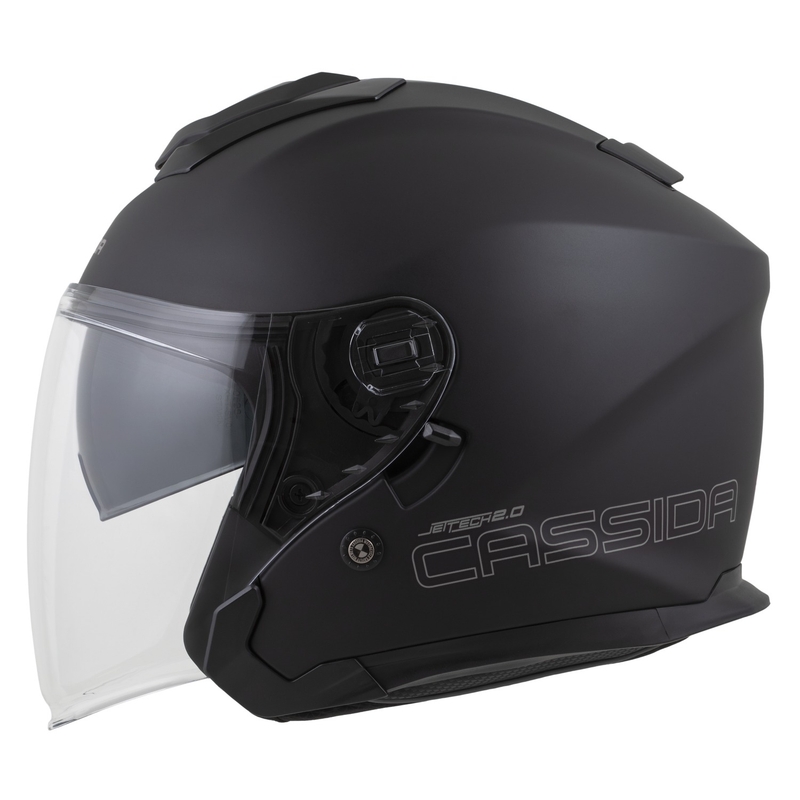 Cassida Jet Tech 2.0 Solid Otwarty Kask Motocyklowy Matowy Czarno-Szary