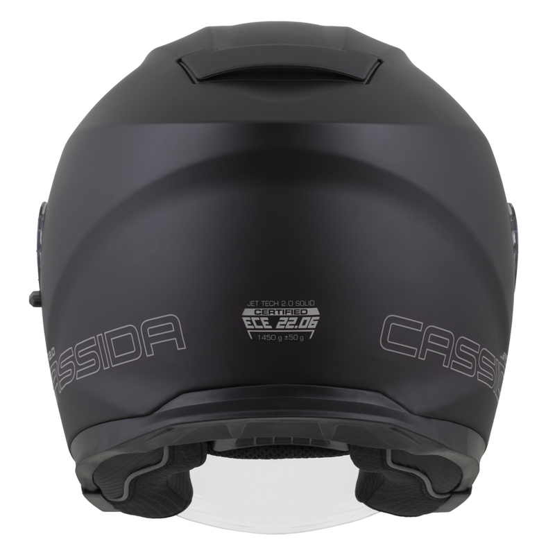 Cassida Jet Tech 2.0 Solid Otwarty Kask Motocyklowy Matowy Czarno-Szary