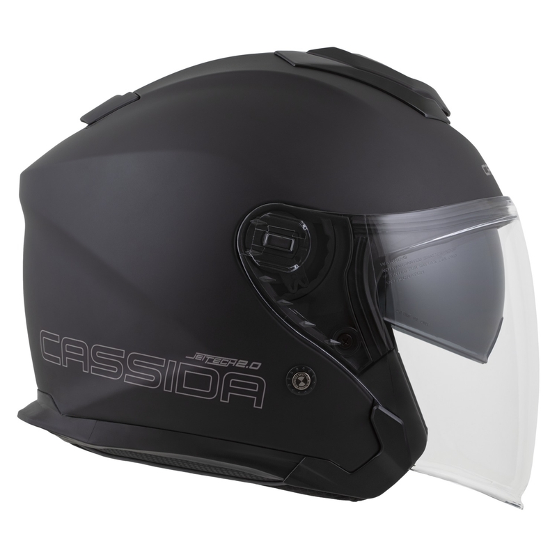 Cassida Jet Tech 2.0 Solid Otwarty Kask Motocyklowy Matowy Czarno-Szary