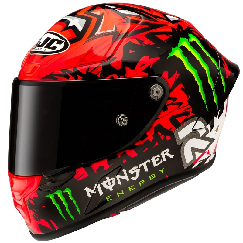 Kask motocyklowy integralny HJC RPHA 1 Quartararo Replica II MC1 czerwono-czarno-biało-zielony