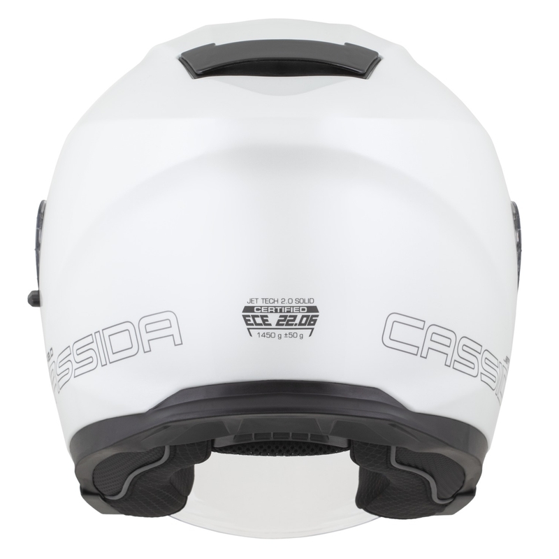 Cassida Jet Tech 2.0 Solid Open Face Kask motocyklowy Biało-Czarno-Szary
