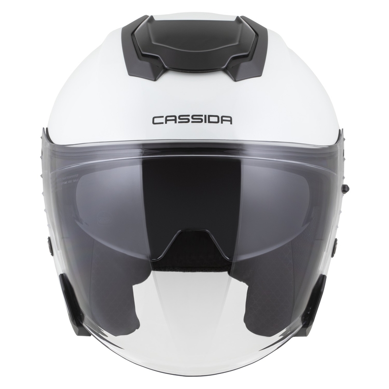 Cassida Jet Tech 2.0 Solid Open Face Kask motocyklowy Biało-Czarno-Szary