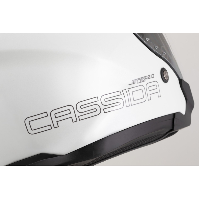 Cassida Jet Tech 2.0 Solid Open Face Kask motocyklowy Biało-Czarno-Szary
