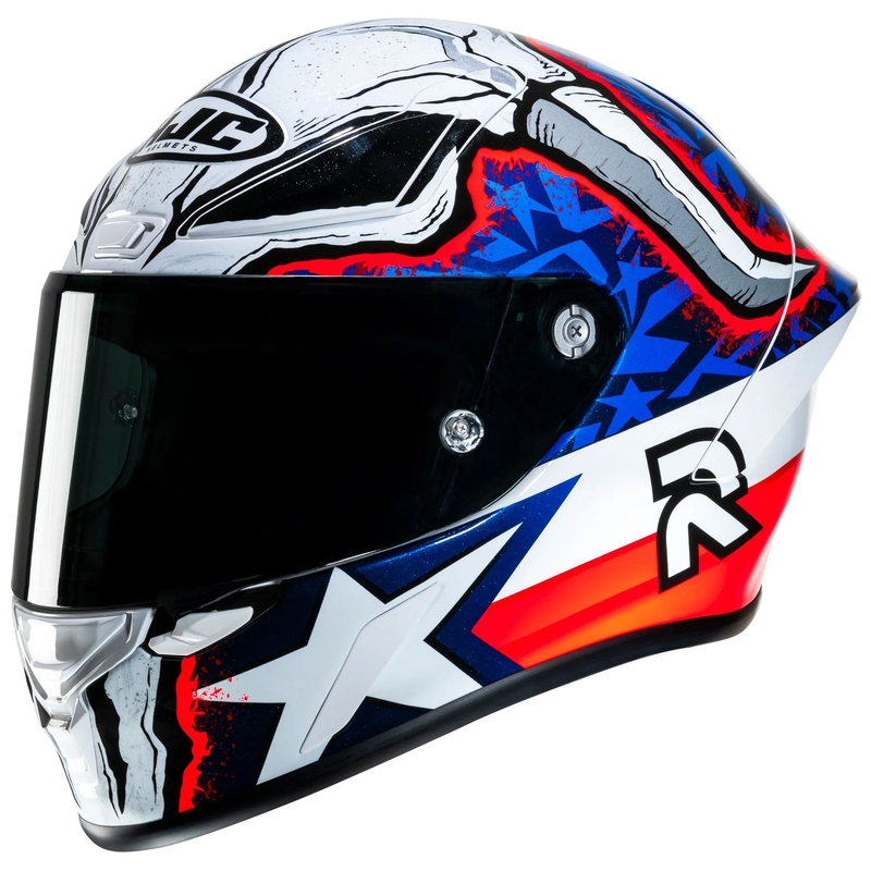 Kask motocyklowy integralny HJC RPHA 1 Garrett Gerloff Replica MC21 biało-niebiesko-czerwony
