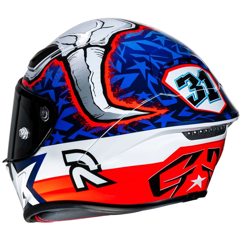 Kask motocyklowy integralny HJC RPHA 1 Garrett Gerloff Replica MC21 biało-niebiesko-czerwony