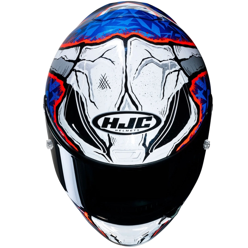 Kask motocyklowy integralny HJC RPHA 1 Garrett Gerloff Replica MC21 biało-niebiesko-czerwony