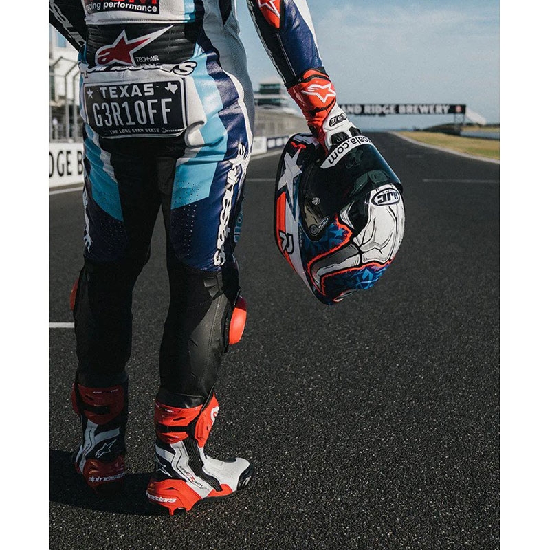 Kask motocyklowy integralny HJC RPHA 1 Garrett Gerloff Replica MC21 biało-niebiesko-czerwony