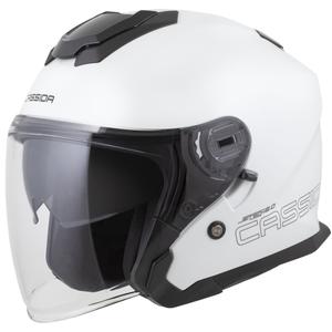 Cassida Jet Tech 2.0 Solid Open Face Kask motocyklowy Biało-Czarno-Szary