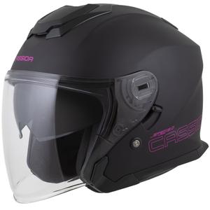 Cassida Jet Tech 2.0 Solid Open Face Kask motocyklowy Matowy Czarno-Różowy