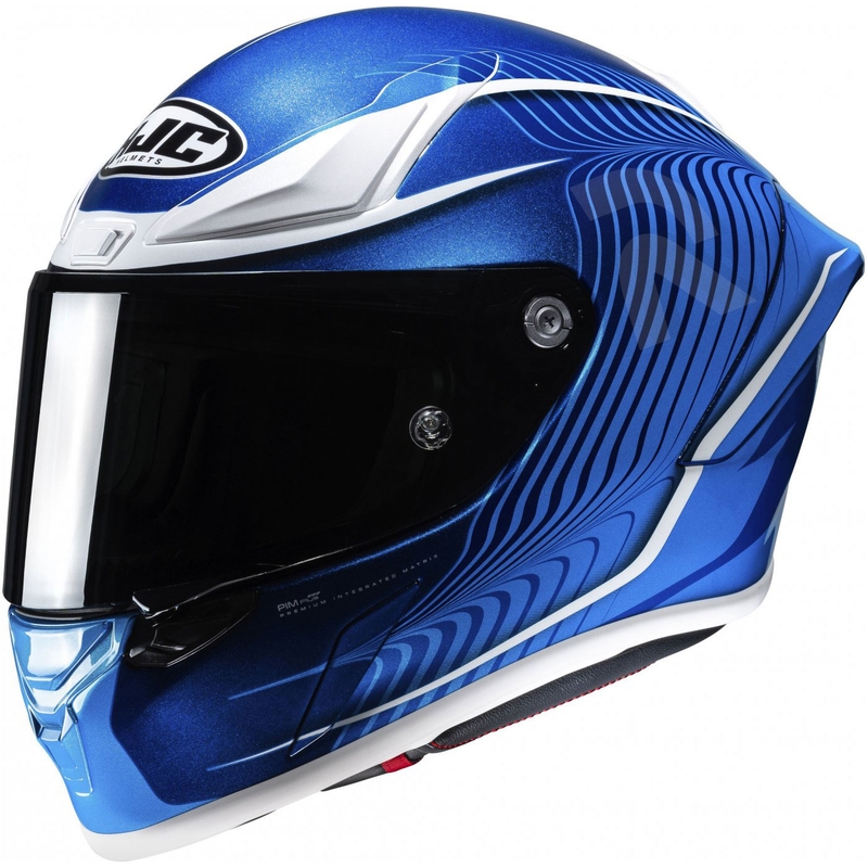 Kask motocyklowy integralny HJC RPHA 1 Lovis MC2 niebiesko-biało-czarny