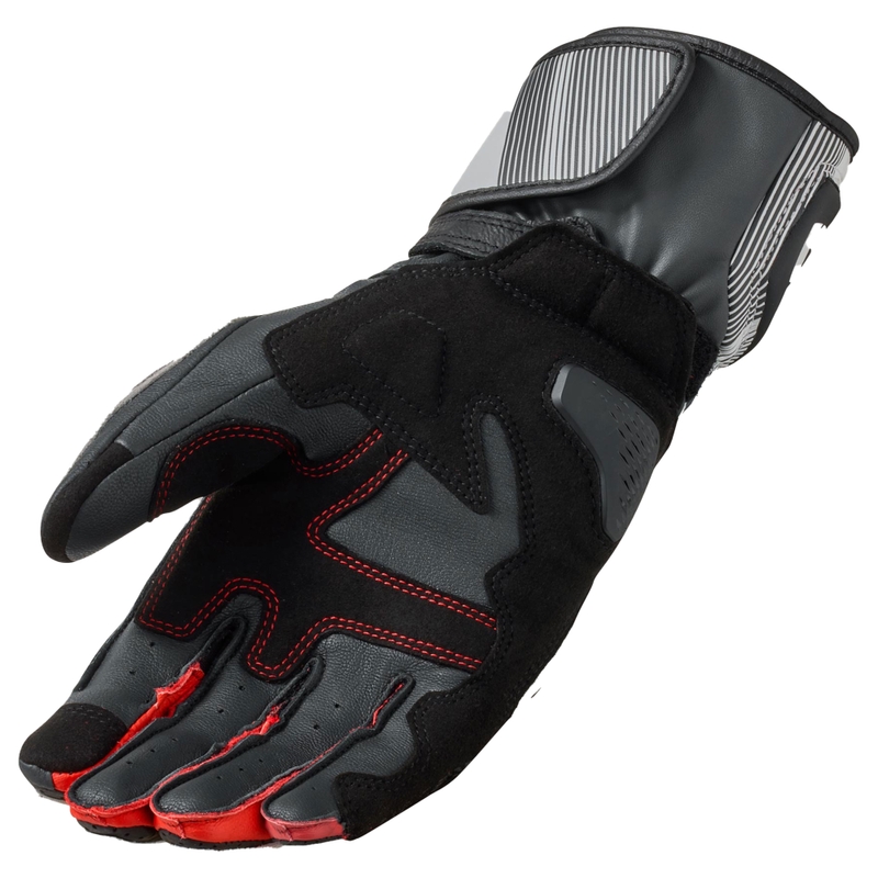 Rękawice motocyklowe Revit Metis 2 jasnoszare - fluorescencyjne czerwone