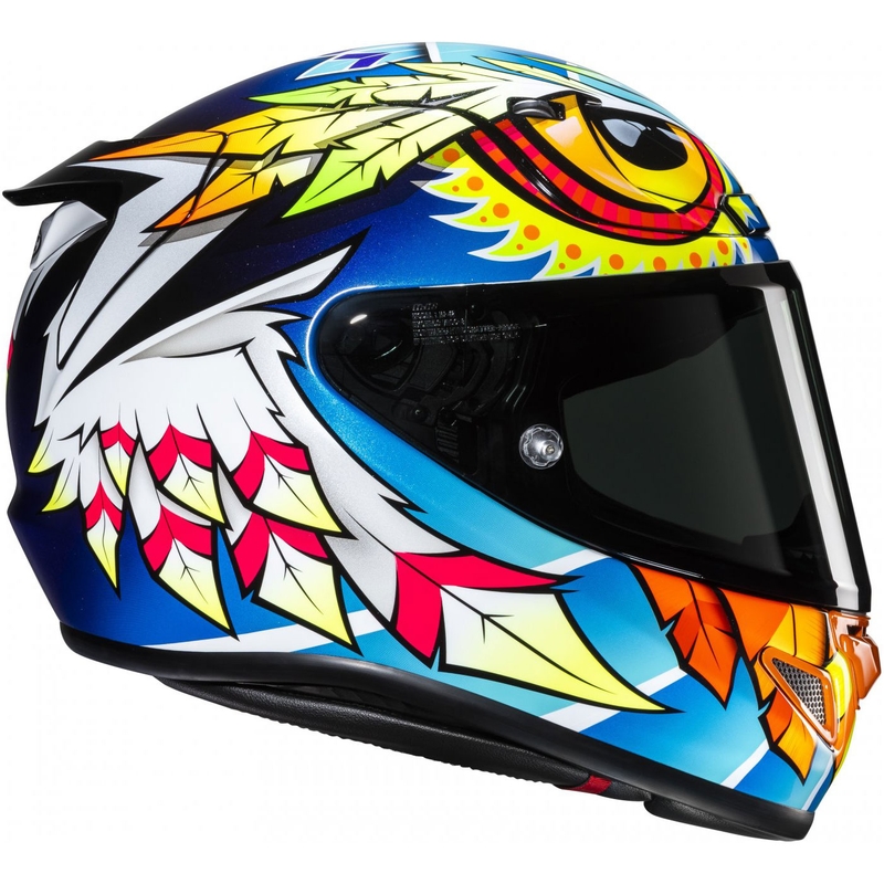 Kask motocyklowy integralny HJC RPHA 12 Spasso MC3H niebiesko-żółto-czerwony