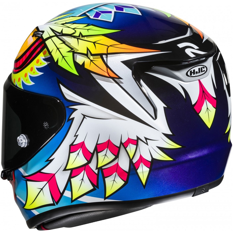 Kask motocyklowy integralny HJC RPHA 12 Spasso MC3H niebiesko-żółto-czerwony