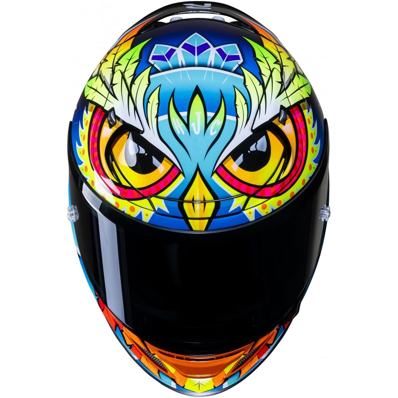 Kask motocyklowy integralny HJC RPHA 12 Spasso MC3H niebiesko-żółto-czerwony