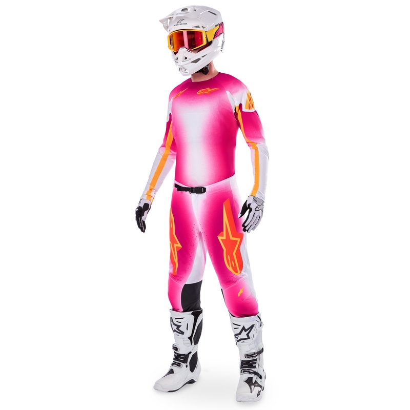 Koszulka motocrossowa Alpinestars Supertech SX AFD Limited Edition MIG Fluo Pink-White-Orange