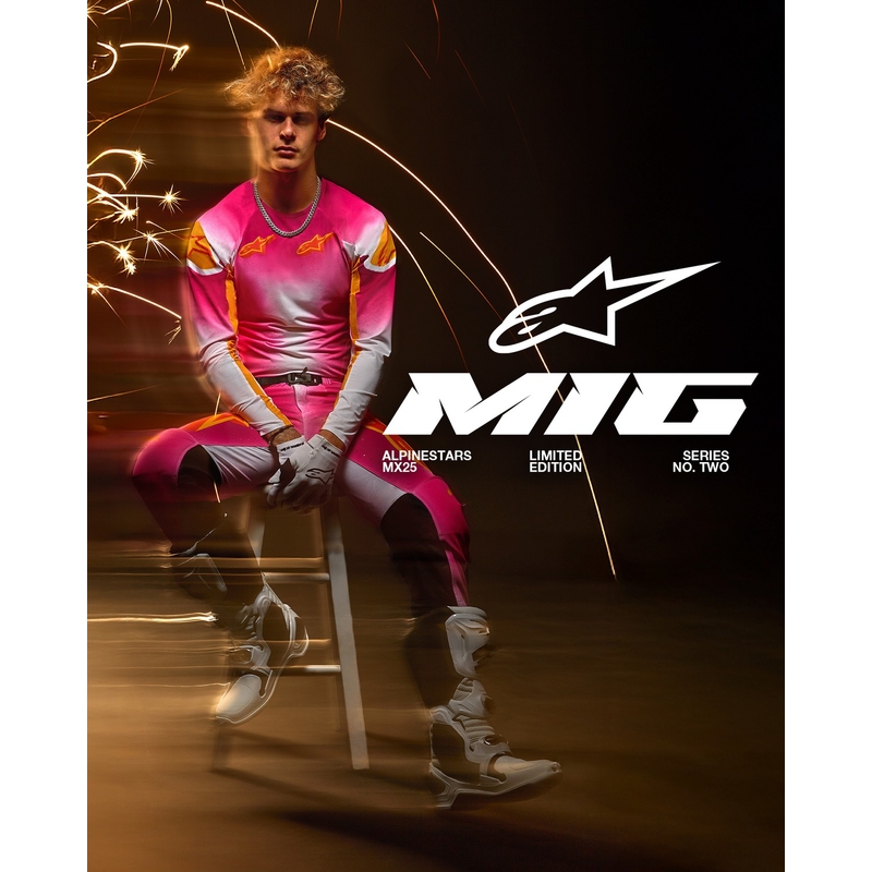Koszulka motocrossowa Alpinestars Supertech SX AFD Limited Edition MIG Fluo Pink-White-Orange