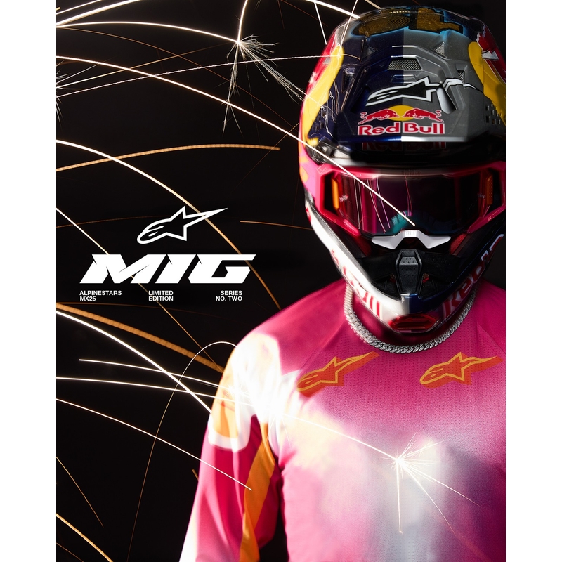 Koszulka motocrossowa Alpinestars Supertech SX AFD Limited Edition MIG Fluo Pink-White-Orange