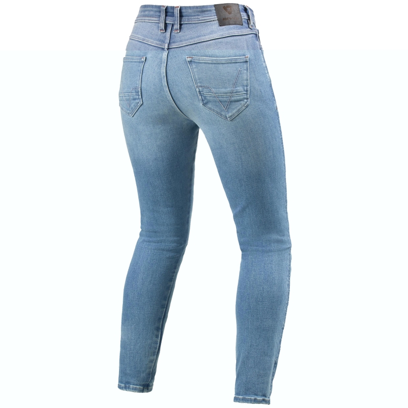 Revit Shelby 3 Skinny damskie jeansy motocyklowe jasnoniebieskie
