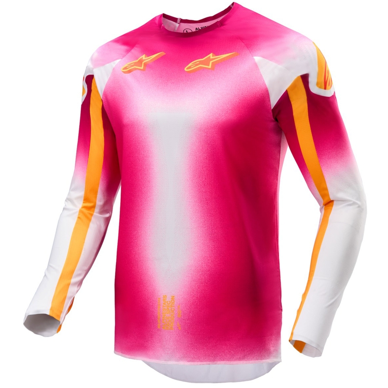 Koszulka motocrossowa Alpinestars Supertech SX AFD Limited Edition MIG Fluo Pink-White-Orange