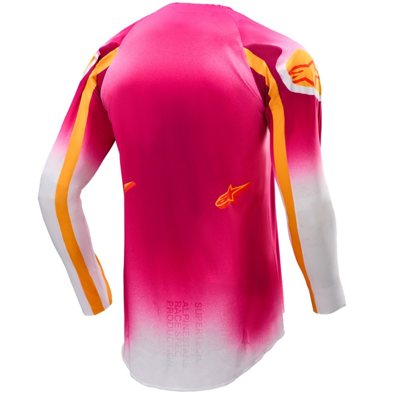 Koszulka motocrossowa Alpinestars Supertech SX AFD Limited Edition MIG Fluo Pink-White-Orange