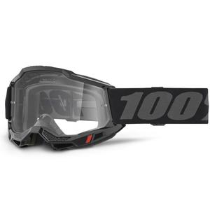 Gogle motocrossowe 100% ACCURI 2 czarne z przezroczystym pleksiglasem