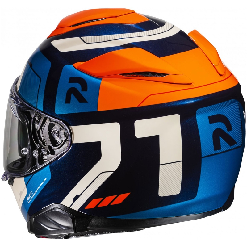 HJC RPHA 71 Cozad MC27 kask motocyklowy integralny niebiesko-pomarańczowo-beżowy