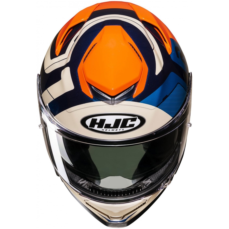 HJC RPHA 71 Cozad MC27 kask motocyklowy integralny niebiesko-pomarańczowo-beżowy