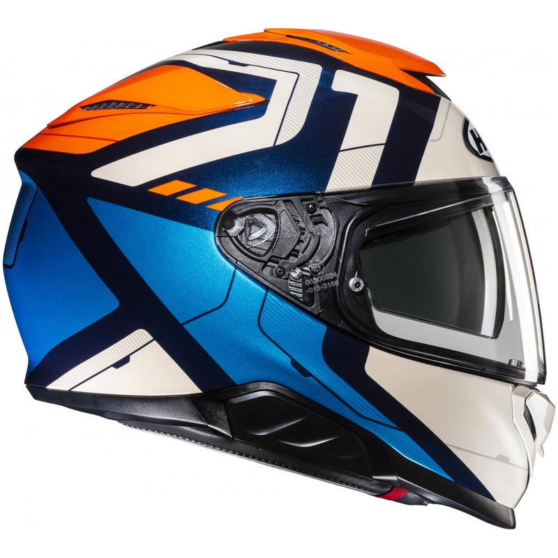 HJC RPHA 71 Cozad MC27 kask motocyklowy integralny niebiesko-pomarańczowo-beżowy