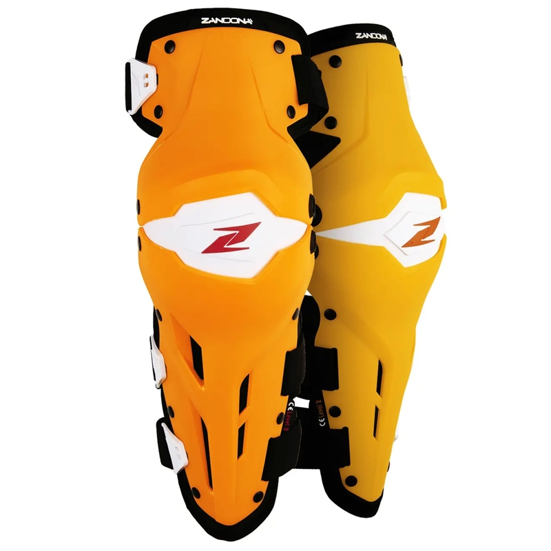Ochraniacze kolan motocyklowych Zandona X-Treme Kneeguard pomarańczowo-białe