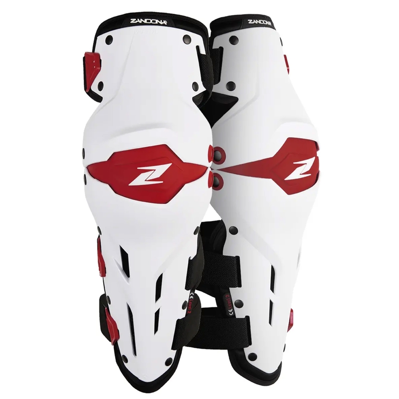 Ochraniacze kolan motocyklowych Zandona X-Treme Kneeguard biało-czerwone