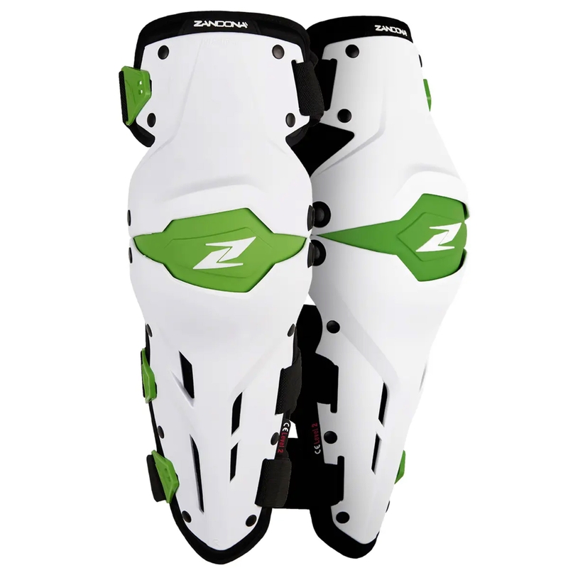 Ochraniacze kolan motocyklowych Zandona X-Treme Kneeguard biało-zielone