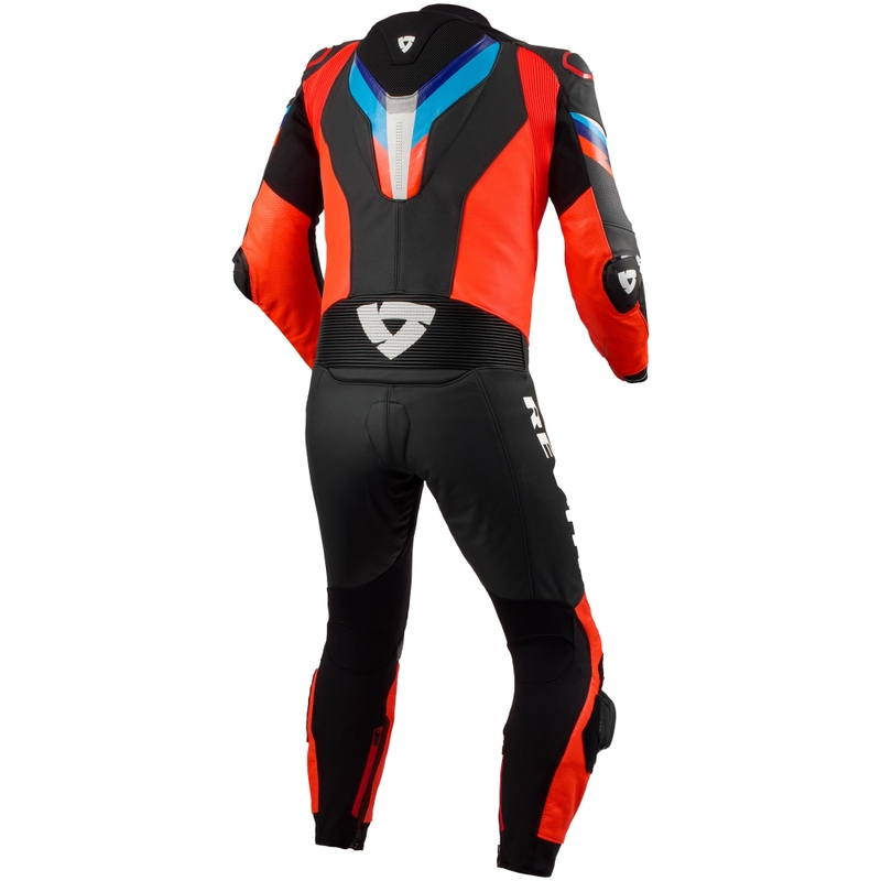 Revit Quantum 3 motocyklowy skórzany kombinezon fluo czerwono-czarny